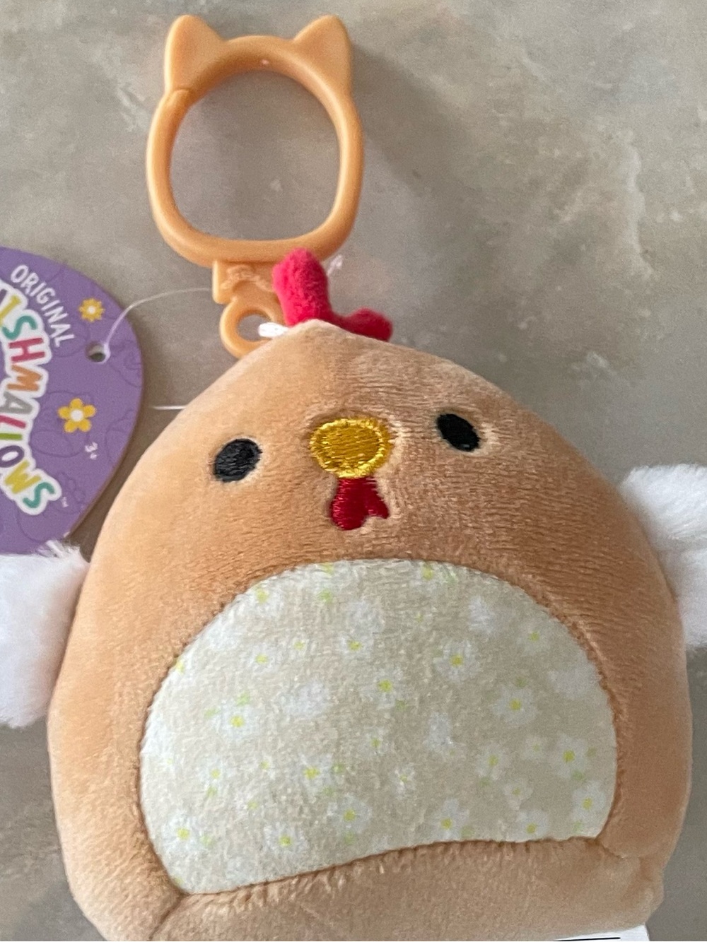 Rutie the rooster Clip-On Plush - Tan